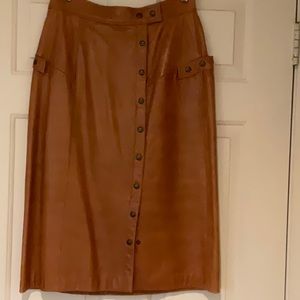 ESCADA Preowned Genuine Leather Skirt